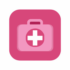 Fototapeta premium Modern First Aid Kit Icon Design