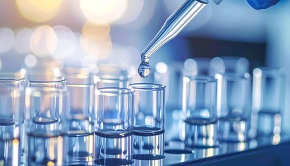 Laboratory Experiment with Test Tubes.