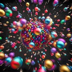 Exploding christmas ball