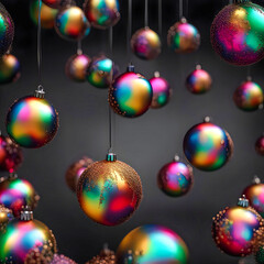 Christmas background with baubles