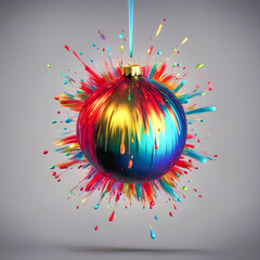 Exploding christmas ball
