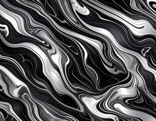 A swirling abstract design in varying shades of grey and black, with lustrous, flowing textures creating a modern, marbled appearance