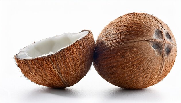 cocunut open on white