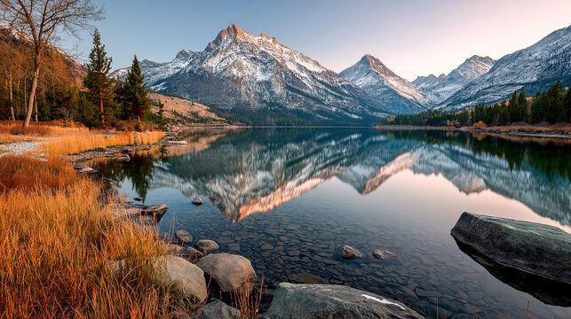 mountain lake in the mountains