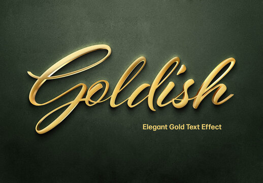 Elegant Gold Effect Mockup