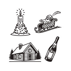 Collection of historical buildings and structures outline collection architectural design elements isolated on transparent background