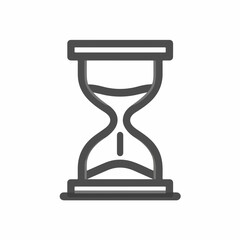 Sleek Hourglass Icon in Monochrome Style