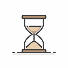 Sleek Hourglass Thin Line Icon Design