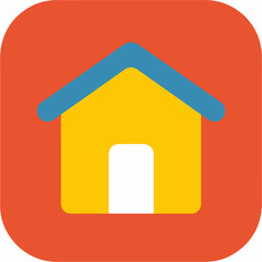 Modern Bold Home Pictogram Icon Design