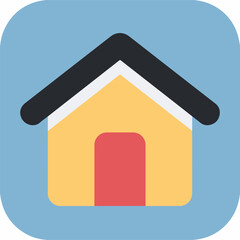 Modern Bold Home Icon in High Contrast