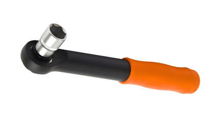 Socket Wrench Turning Tool with Orange Handle for Tightening and Loosening Bolts