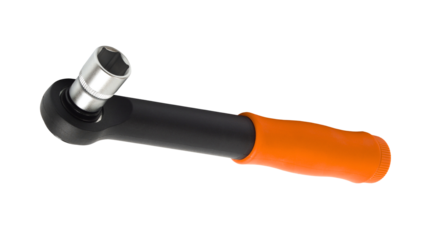 Socket Wrench Turning Tool with Orange Handle for Tightening and Loosening Bolts