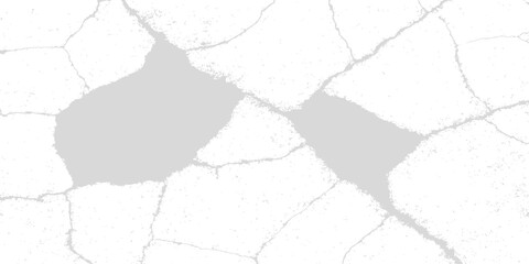 Obraz premium Old stone wall texture with a rough, dirty, gray concrete surface showing a paper-like torn crack and a hole in the plaster. paint, textured, wallpaper, marble, map, ancient