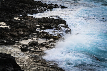 Coastline of the Fuerteventura in Caleta de Fuste city - landscape photography