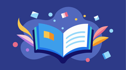 An open book with digital pages fluttering illustrating educational resources and materials shared during virtual conferences.