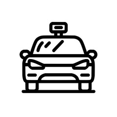 Taxi car vehicle transportation service travel automobile public transport cab ride sharing icon vector graphic