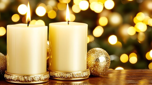 Cozy golden light scene with faint fireworks glowing softly in distant blur, warm tone accentuated by bokeh