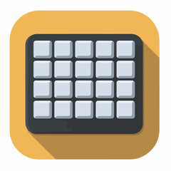 Modern Keyboard Icon in Flat Design