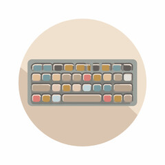 Minimalistic Bold Keyboard Icon in Flat Design