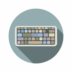 Sleek Keyboard Icon in Muted Colors