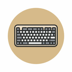 Sleek Keyboard Icon Design in Duotone