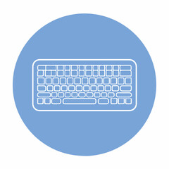 Sleek Keyboard Monoline Icon Design