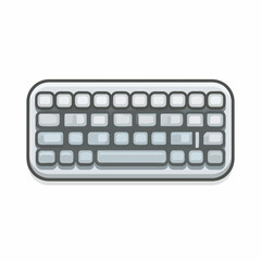Sleek Keyboard Icon in Monoline Style