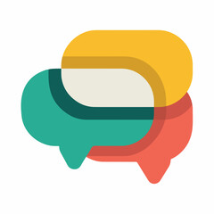 Modern Bold Language Icon in Flat Design