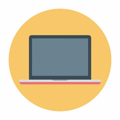 Sleek Laptop Icon in Duotone Design