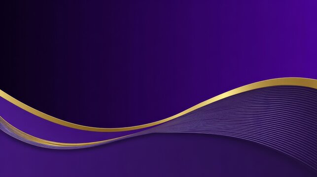 Premium digital wallpapers, high-end branding projects, and elegant graphic design templates boast sophisticated purple backgrounds with luxurious golden lines and gradient effects