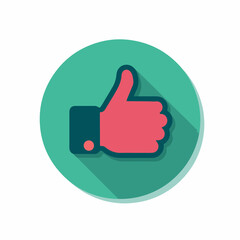 Thumbs Up Bold Pictogram Icon Design