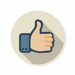 Modern Thumbs-Up Pictogram Design Style