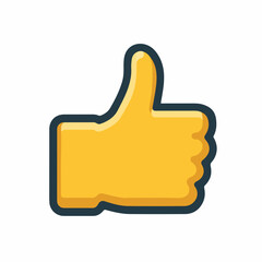 Modern Bold Thumbs-Up Geometric Icon Design