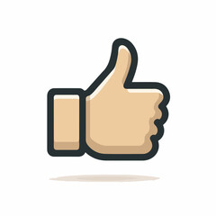 Sleek Thumbs-Up Minimalistic Icon Design