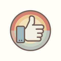 Sleek Thumbs Up Icon Design