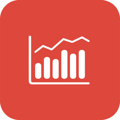 Minimalistic Bold Line Chart Icon Design