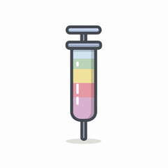 Minimalist Colored Syringe Graphic Design