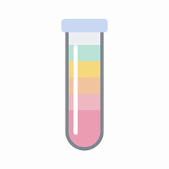 Minimalist Test Tube Icon in Flat Design