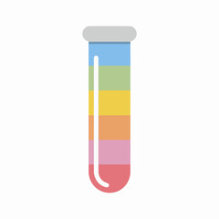 Minimalist Test Tube Icon in Flat Design