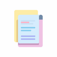 Sleek Document Icon in Minimalist Style