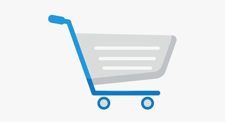 Shopping cart icon representing e-commerce and online retail, perfect for digital marketing and web design