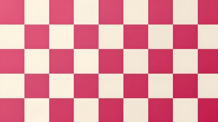 Seamless high-contrast checkerboard pattern in hot pink and cream, creating a bright, bold, and visually striking background.