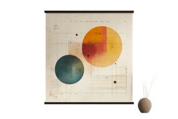 Minimalist statistic chart isolated on transparent background