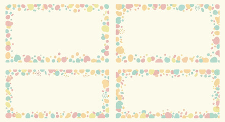 Delicate pastel polka dot frames perfect for crafting organizing and creative projects for all ages