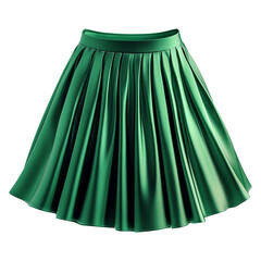 Green skirt isolated on transparent background