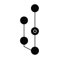 Step by Step Vertical Timeline Infographic with Circles