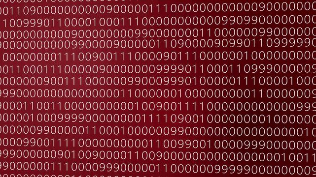 Binary Code Background on Computer Screen. Technical environment programming, binary code in the future. Programming concept.