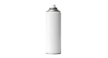 White aerosol spray can isolated on transparent background
