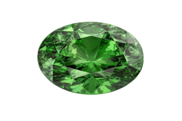 A green diamond is on a white background