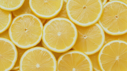 Obraz premium Lemon slices background full screen
